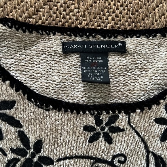 Sarah Spencer Chenille Scoop Neck Pullover Sweater Small - Picture 3 of 6